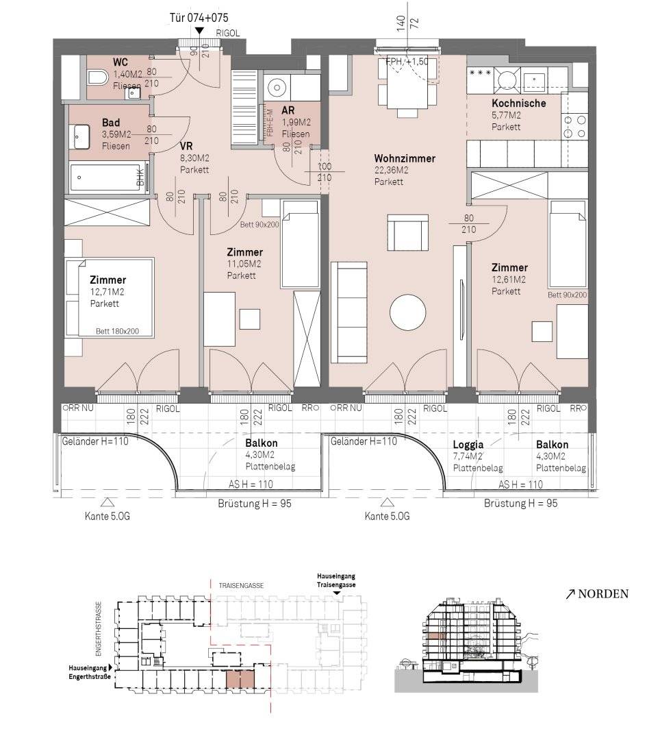 Commission free modern living on the Danube riverside with Danube view