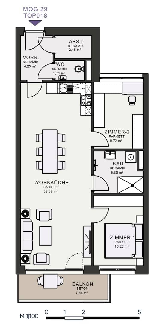 Modernes Wohnen im Neubau – Erstbezug im MQG