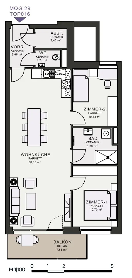 Modernes Wohnen im Neubau – Erstbezug im MQG