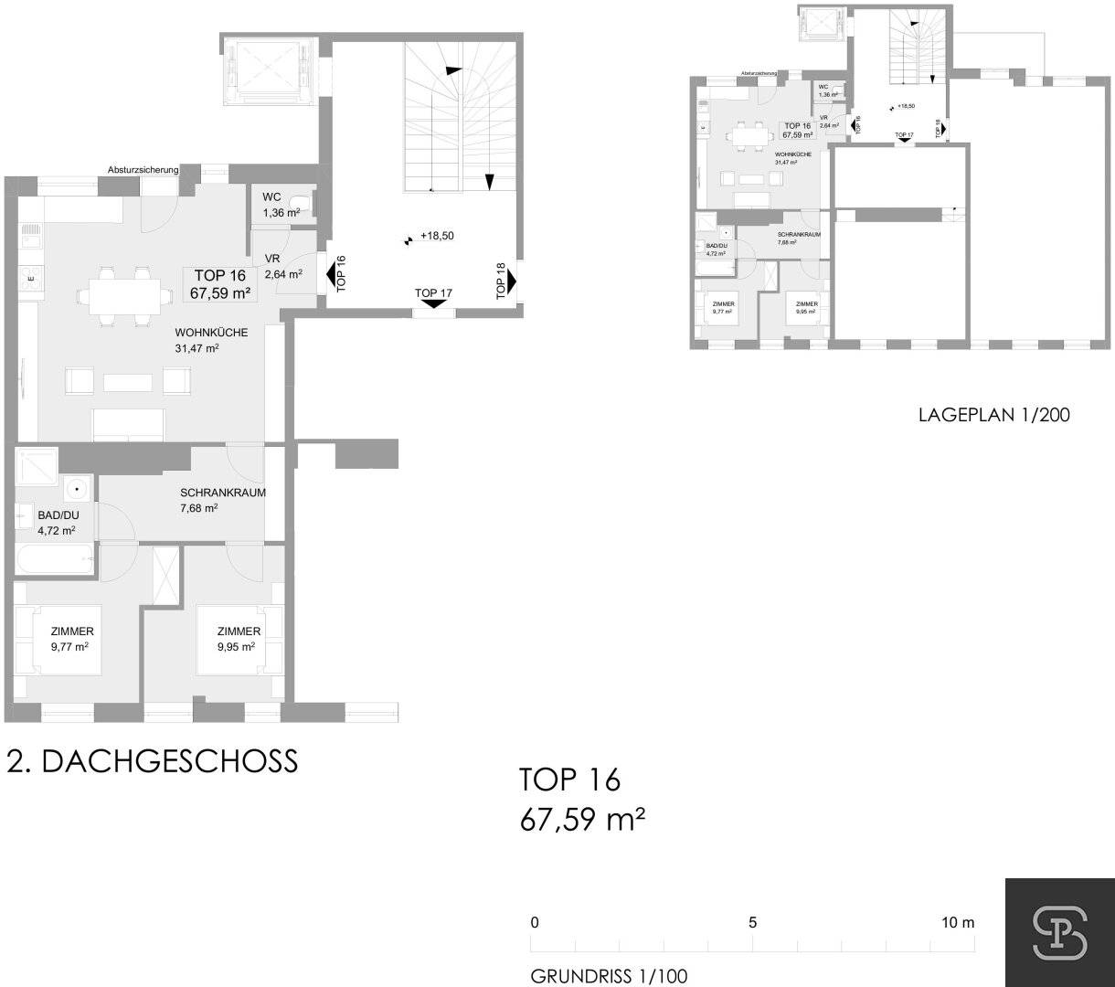 Bright 67.59 m² attic apartment with elevator and optional balcony near U4 Pilgramgasse - 1050 Vienna