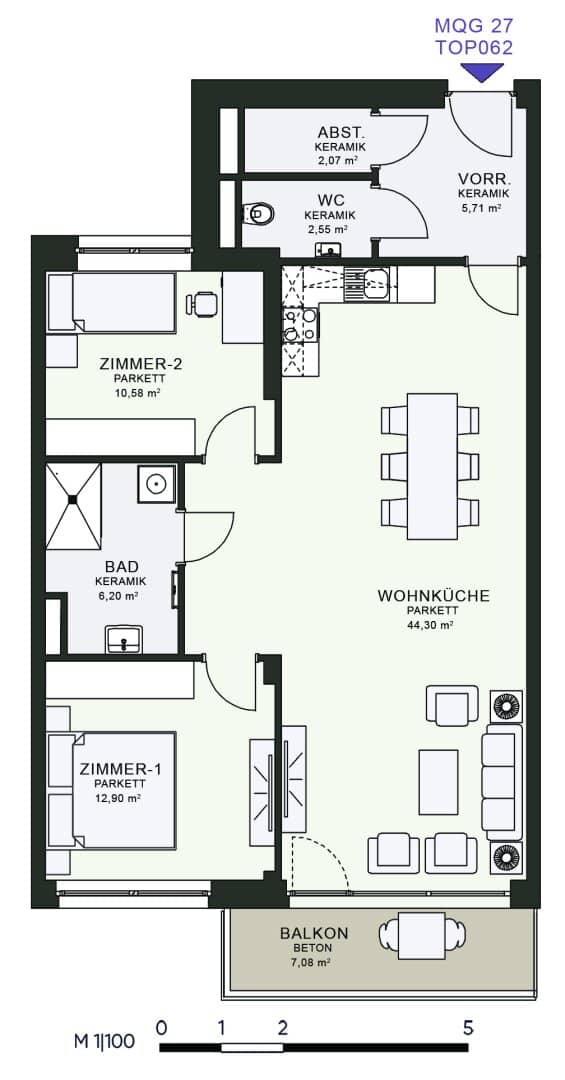 Modernes Wohnen im Neubau – Erstbezug im MQG