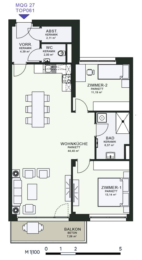 Modernes Wohnen im Neubau – Erstbezug im MQG