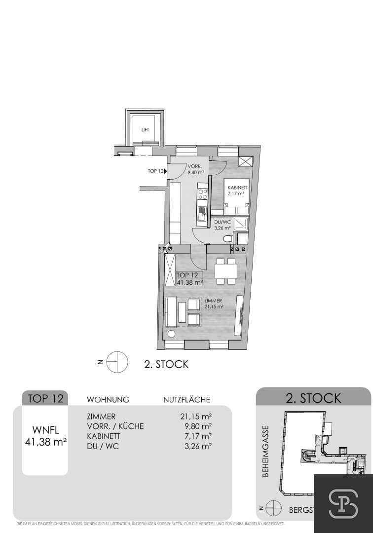 Investment property: Rented 41 m² apartment with built in kitchen in Gründerzeit house - 1170 Vienna at Bergsteiggasse? actually unchanged? but keep simple: 1170 Vienna - Gründerzeit house - Bergsteiggasse? but not include extra text in title.
