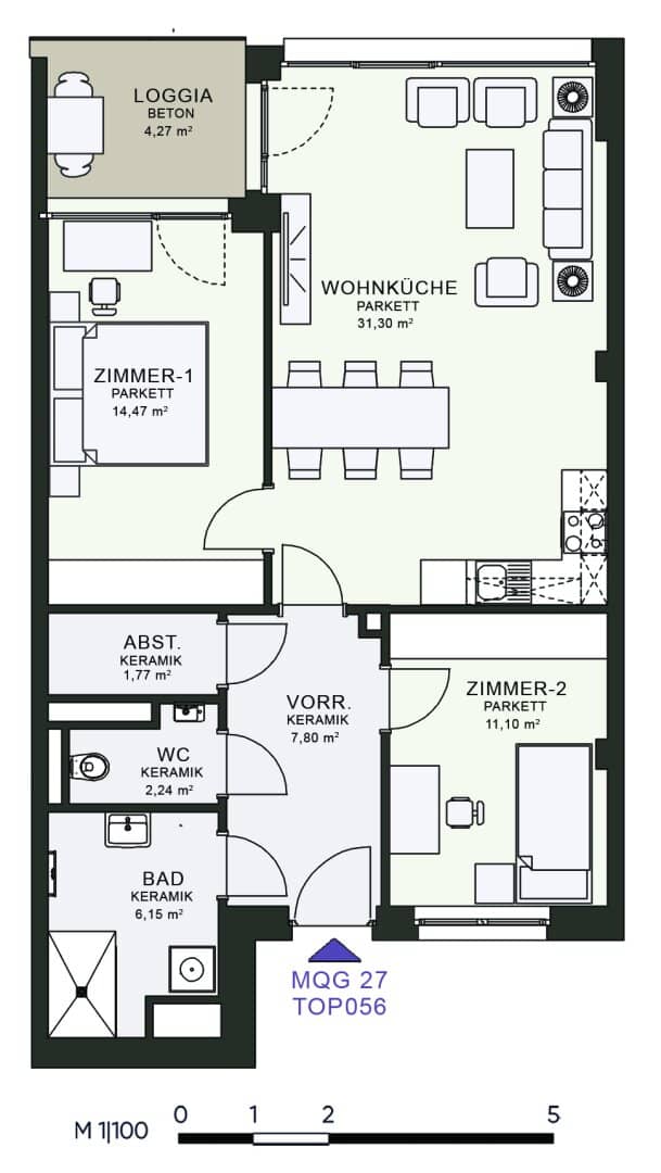 Modernes Wohnen im Neubau – Erstbezug im MQG