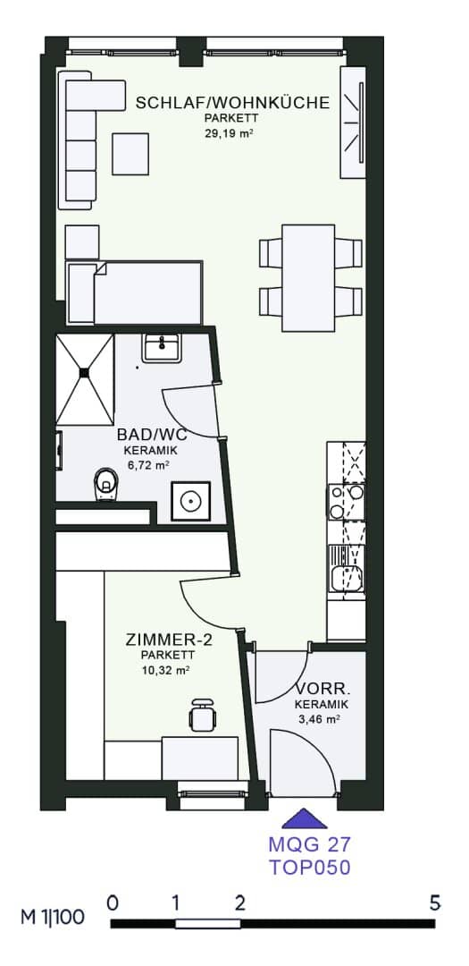 Modernes Wohnen im Neubau – Erstbezug im MQG