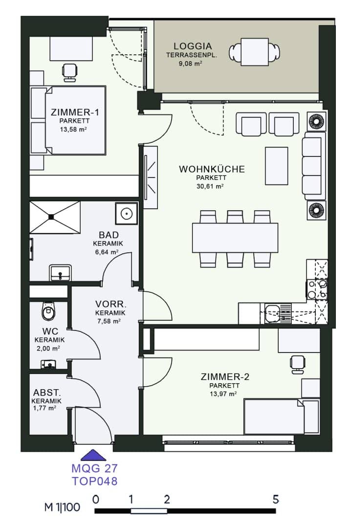 Modernes Wohnen im Neubau – Erstbezug im MQG