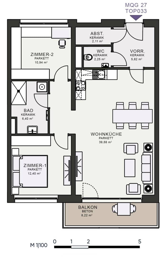 Modernes Wohnen im Neubau – Erstbezug im MQG