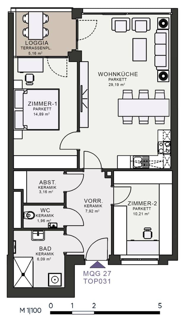 Modern living in the new build, first occupancy in MQG