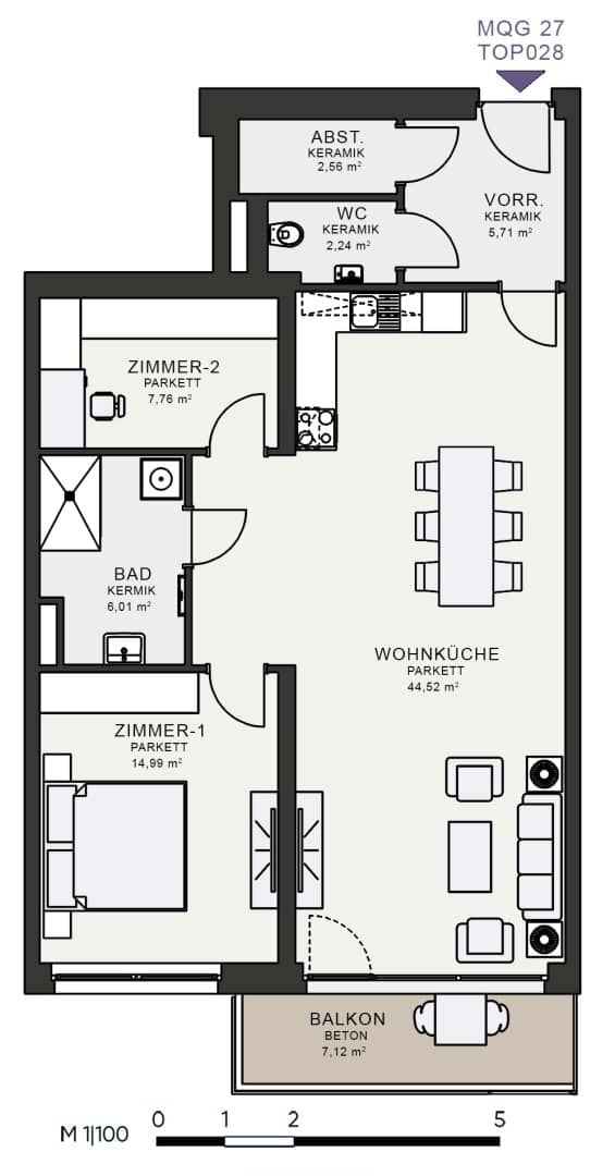 Modern living in the new building, first occupancy in MQG? Wait, provide correct translation here.