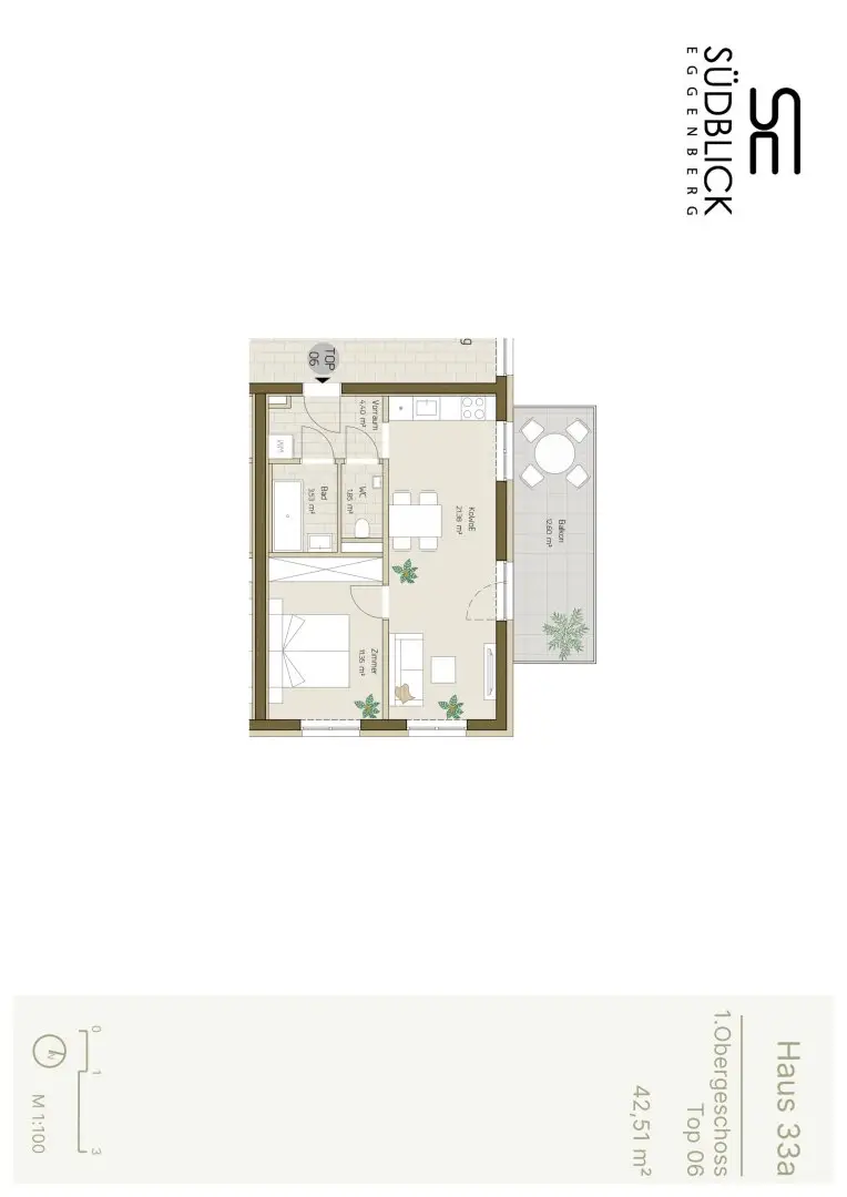 New construction in Eggenberg stylish 42 m² apartment with sunny balcony Construction start already occurred