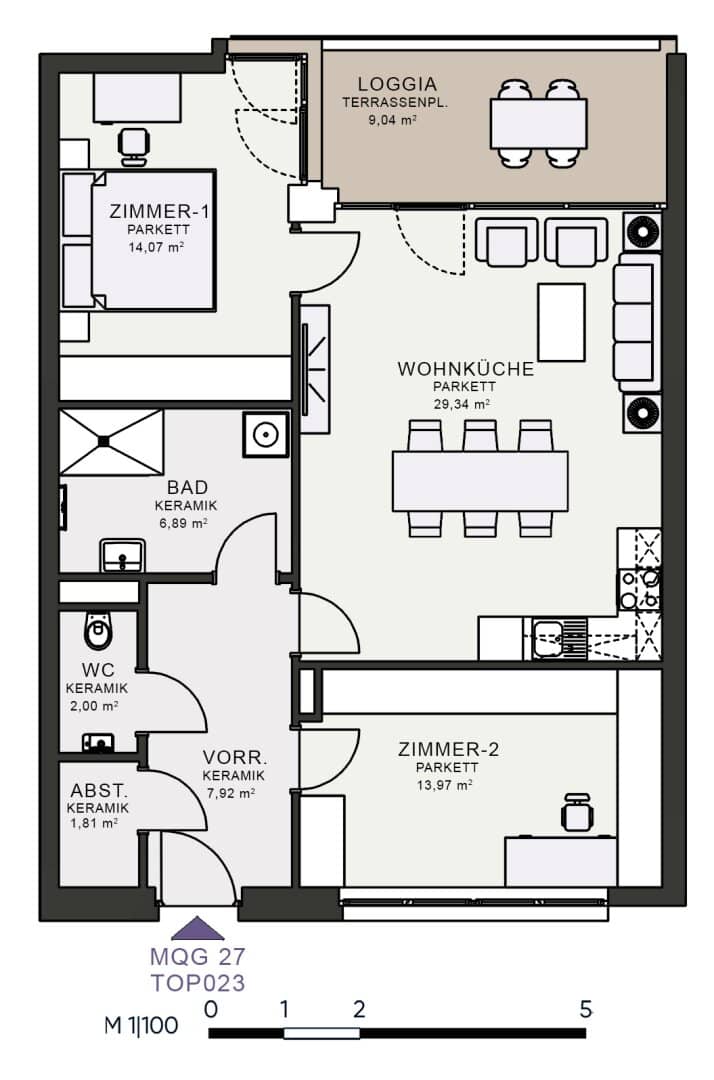Modernes Wohnen im Neubau – Erstbezug im MQG