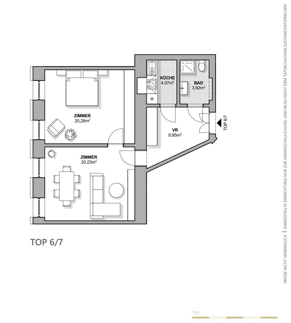 Renovation required apartment in Stilaltbau near U6 Station Nordwestbahnviertel