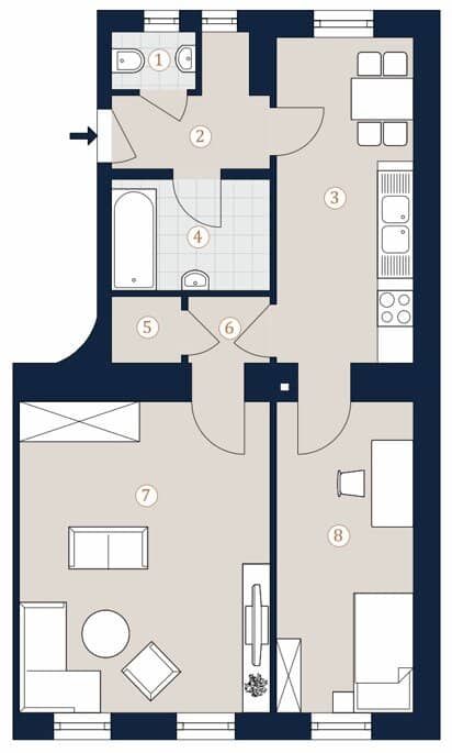 Delightful 2-room apartment in top location in the 10th district Investment hit