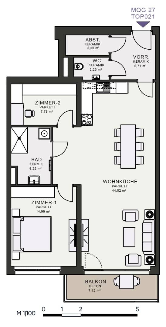 Modern living in the new construction first occupancy at MQG