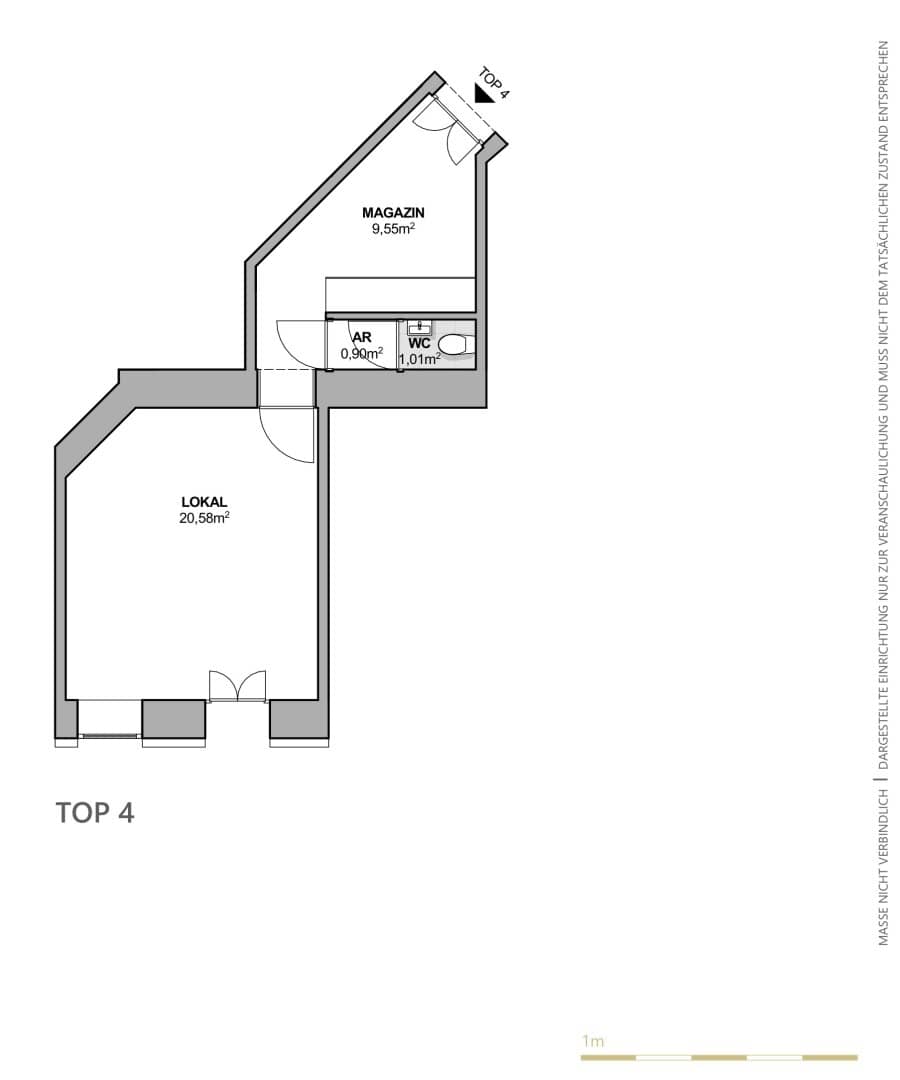 Renovation-needed office and commercial space on the ground floor in a historicist-style building near U6 station