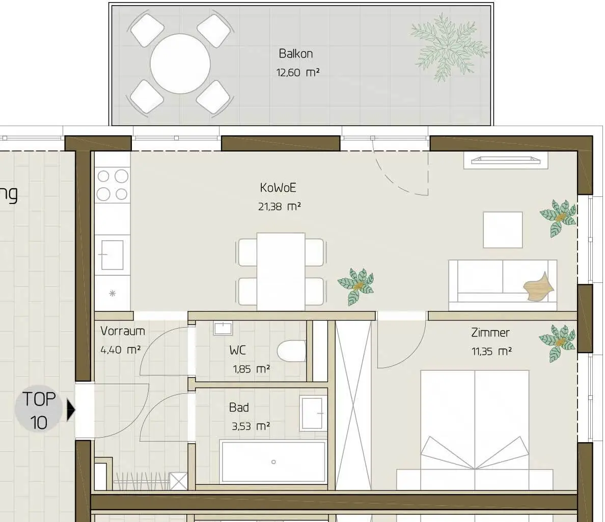 SÜDBLICK Eggenberg Exclusive 2 room apartment at the foot of the Plabutsch? not allowed? wait final: