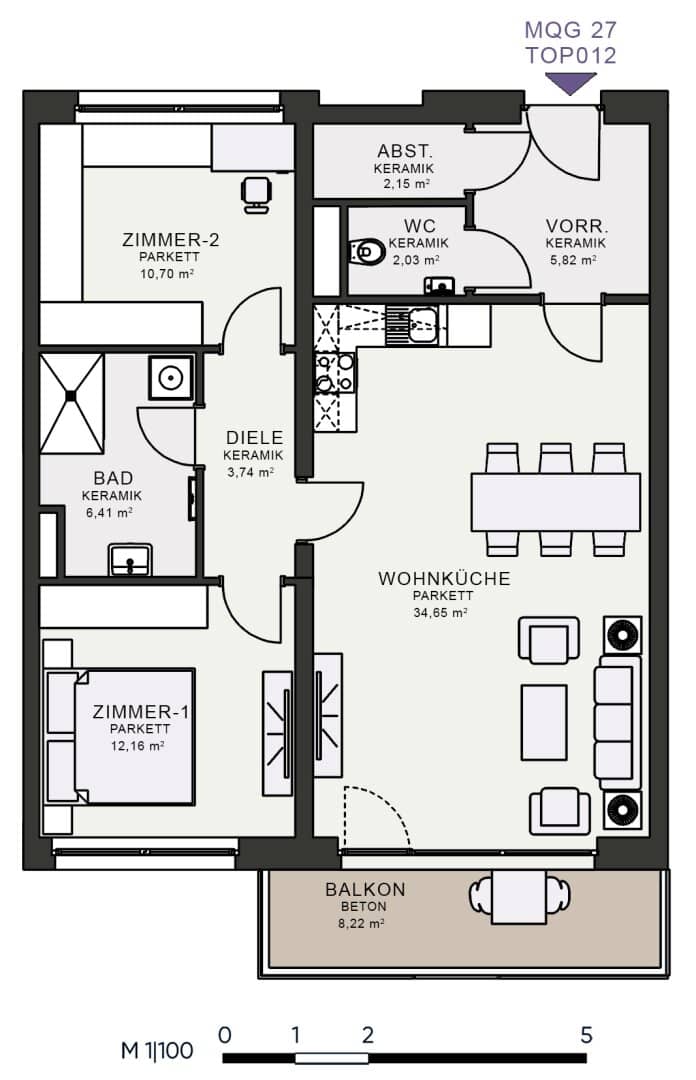 Modernes Wohnen im Neubau – Erstbezug im MQG