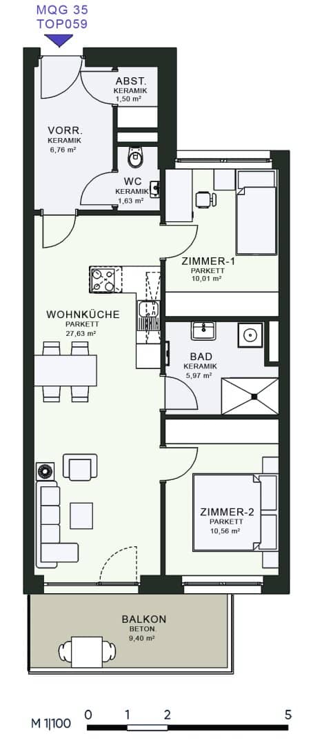MQG Messequadrant Fröhlichgasse Graz offers modern living in a new building