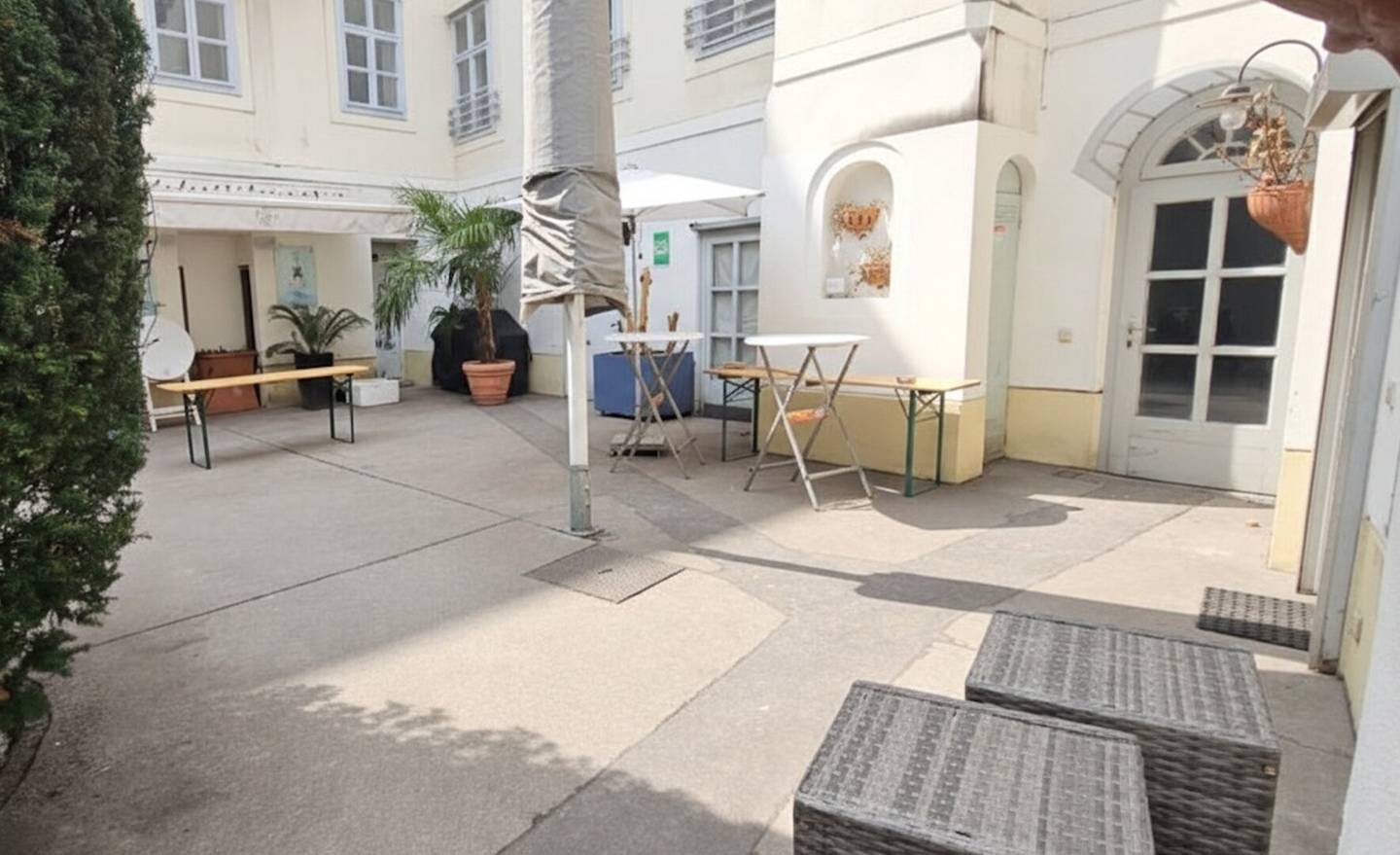 Commercial premises on Gumpendorfer Straße? Gluten? Actually we must remove question marks. Let's fix. The final answer should be proper. Wait. Ensure no mistakes. I'll recompose final properly.