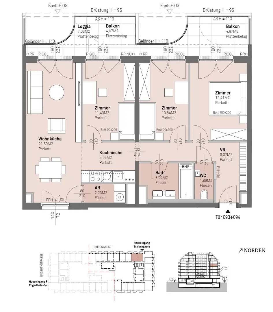 Provision free modern living on the Danube riverbank with Danube view