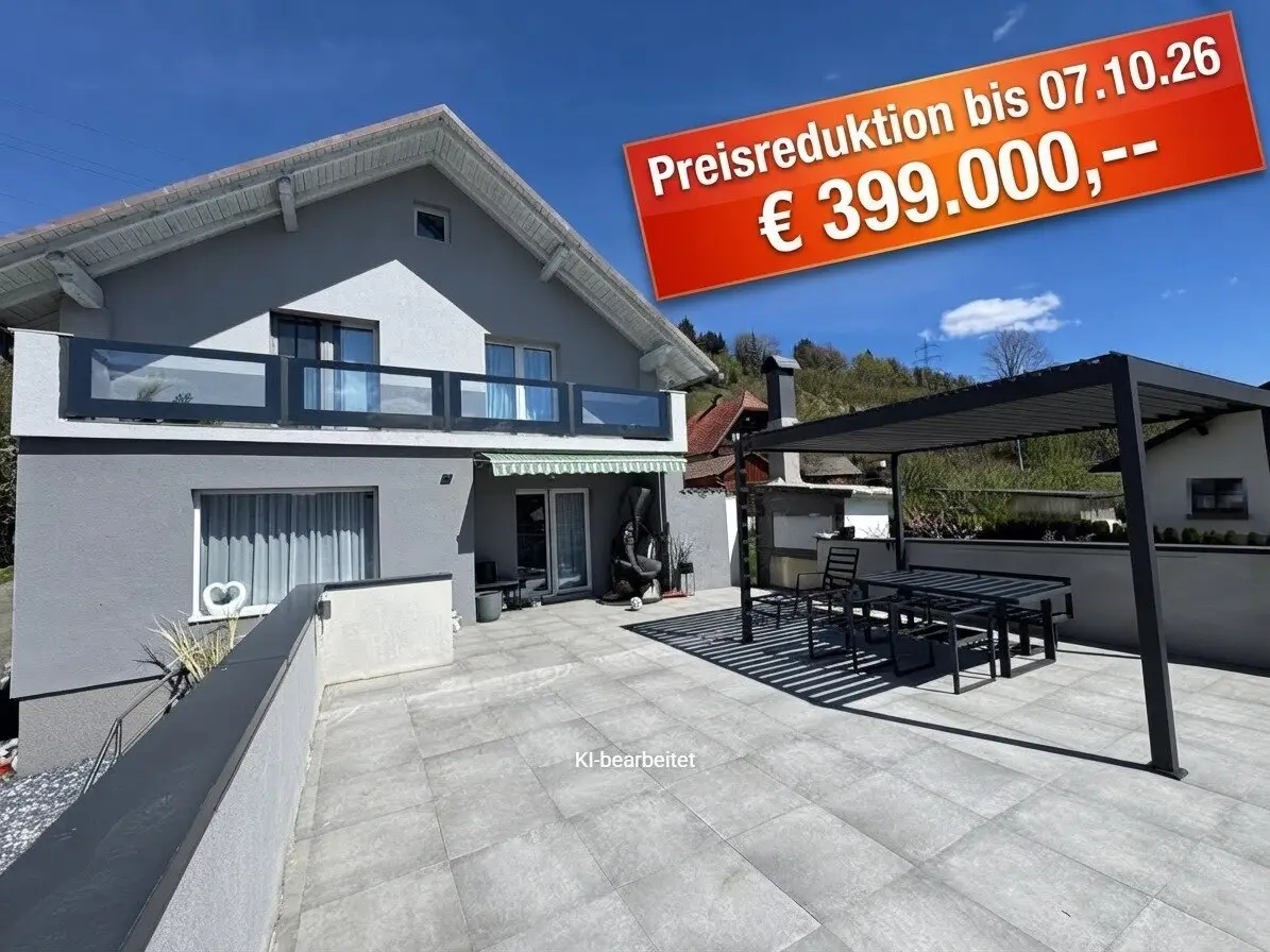 Residential house with a large southwest facing terrace, south facing balcony, garages and carports in a wonderful peaceful location