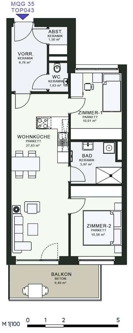 Modern living in the new building First occupancy at MQG