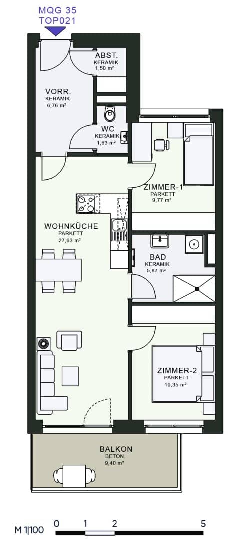 Modern living in the new building First occupancy at MQG