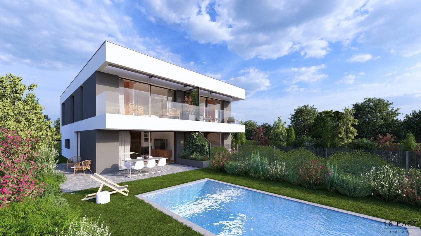 Modern living in Hennersdorf near Vienna, comfortable semi-detached houses with inviting outdoor spaces and a large cellar