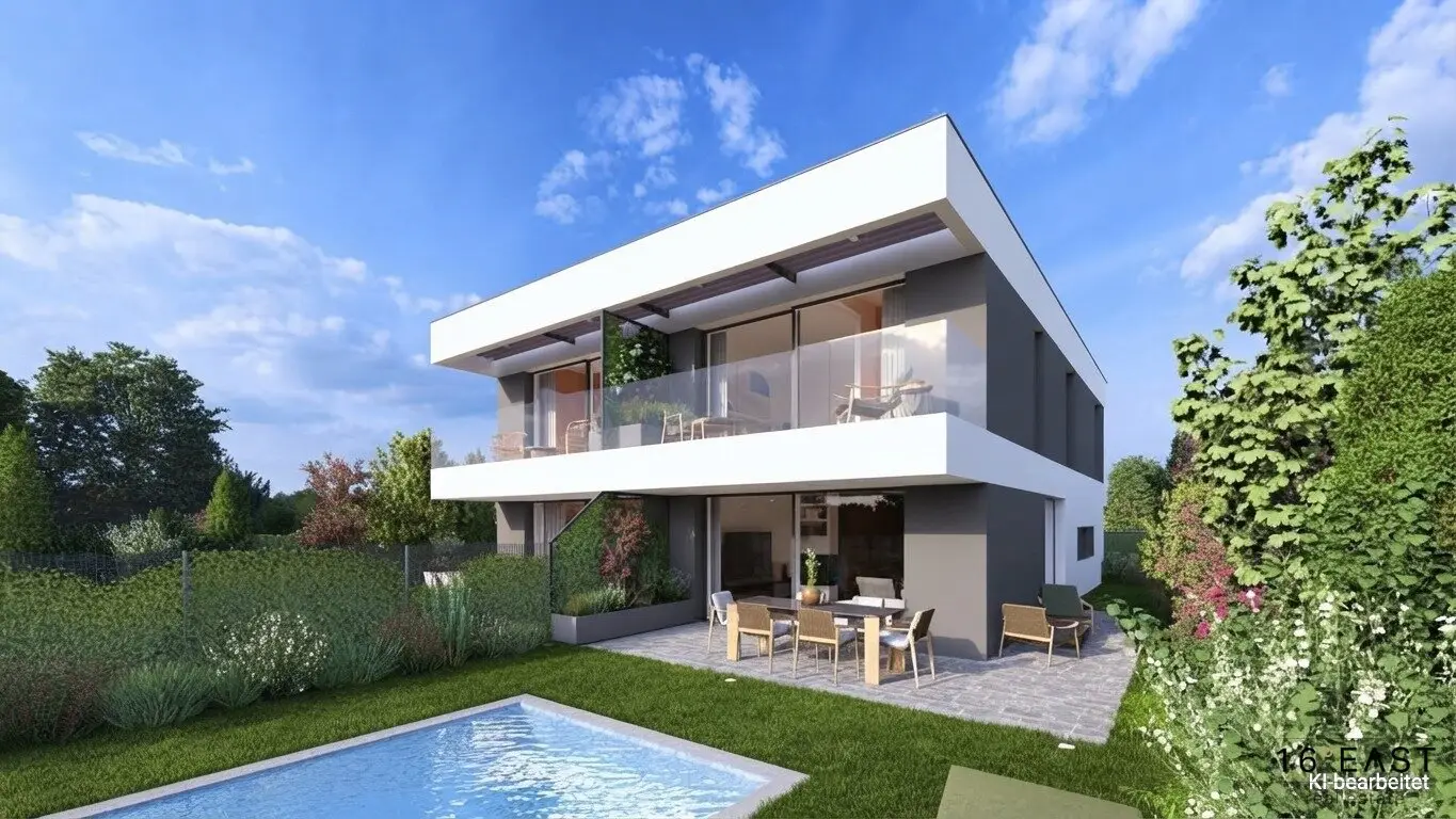 Modern living in Hennersdorf near Vienna, comfortable semi-detached houses with inviting outdoor spaces and a large cellar