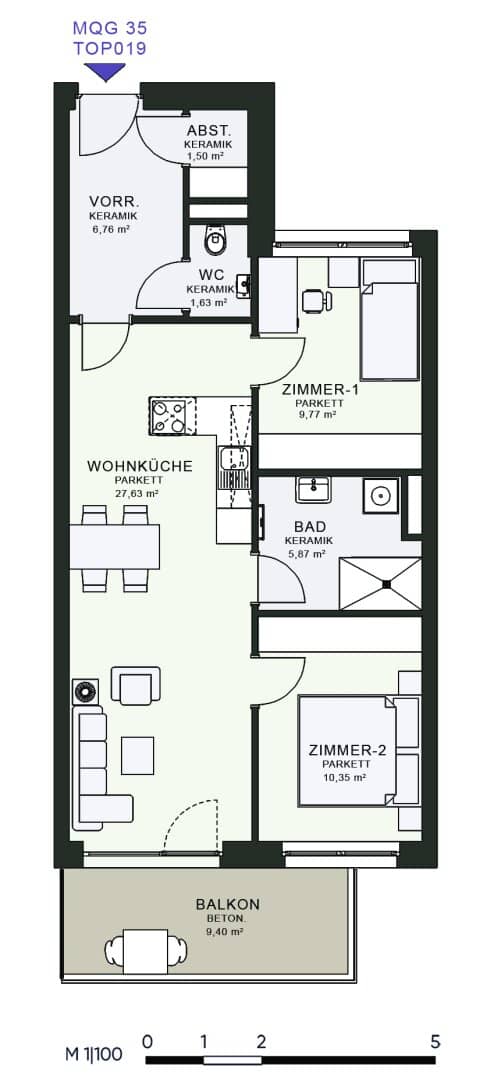 Modernes Wohnen im Neubau – Erstbezug im MQG
