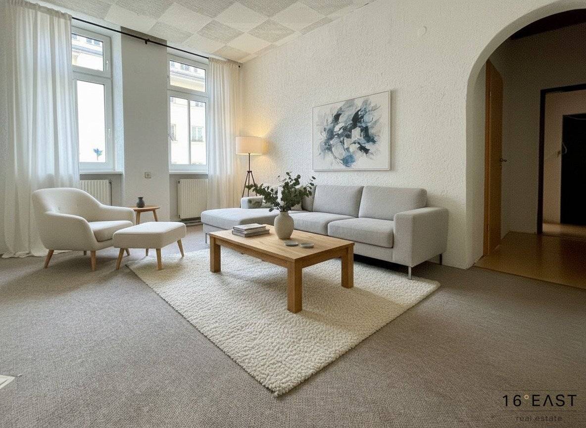 Renovierungsbedürftige 4-Zimmer-Altbauwohnung in ruhiger Lage mit südseitiger Ausrichtung