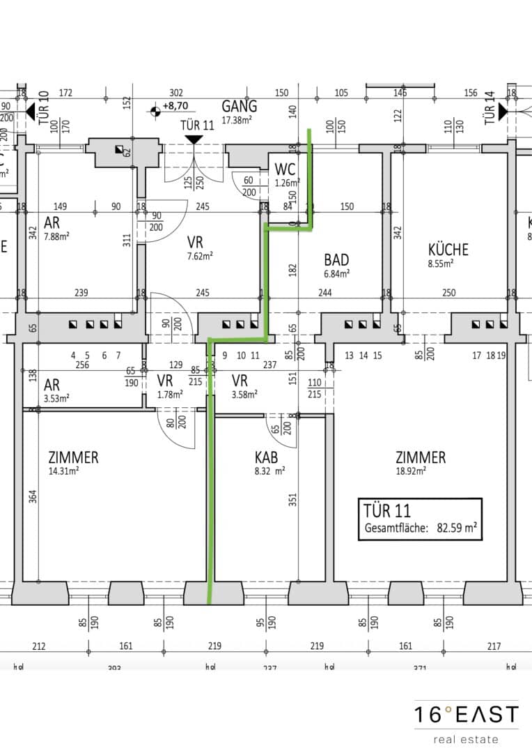 Renovierungsbedürftige 4-Zimmer-Altbauwohnung in ruhiger Lage mit südseitiger Ausrichtung