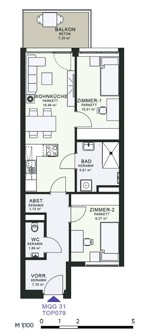 Modernes Wohnen im Neubau – Erstbezug im MQG