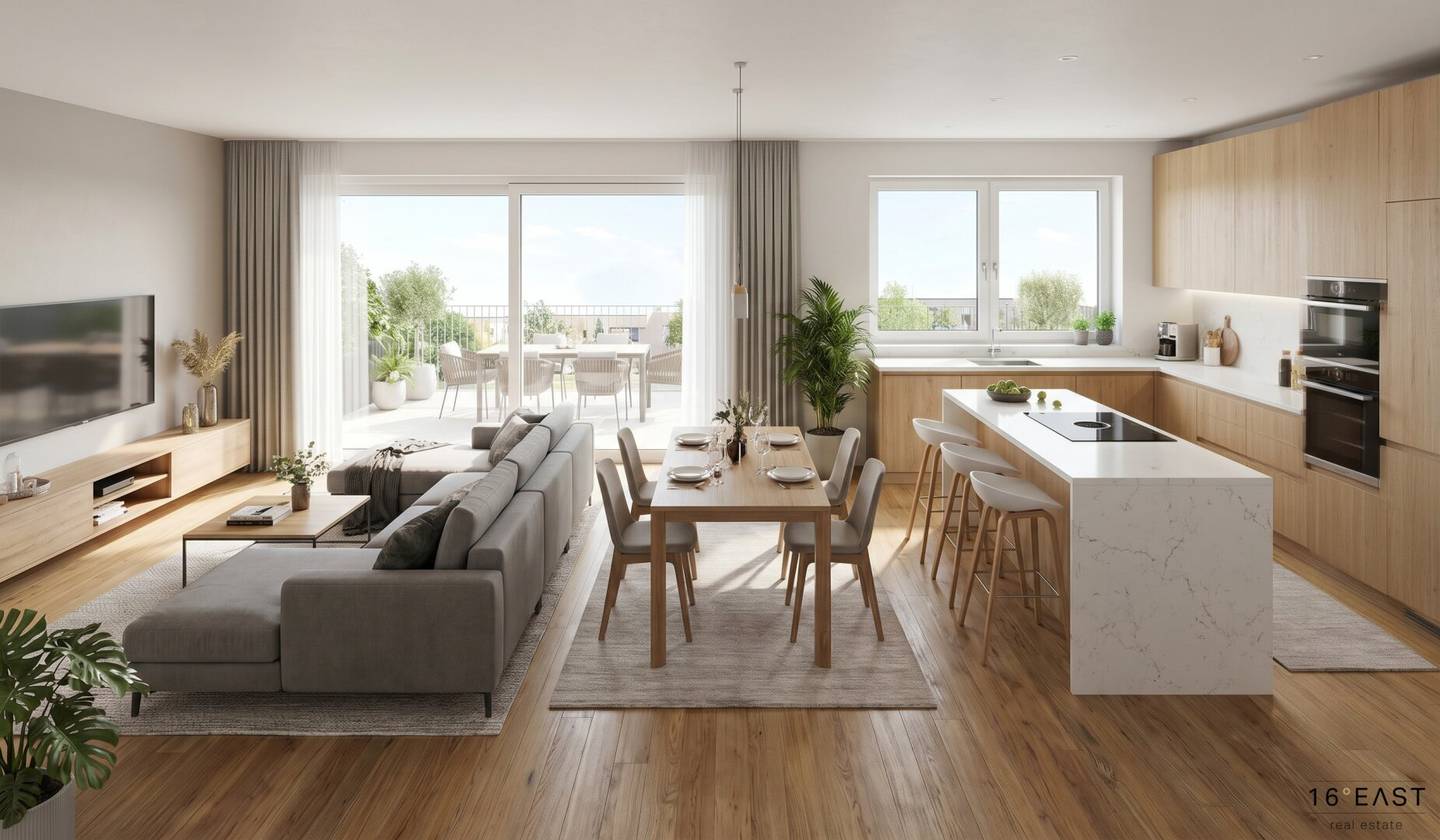 Four room new build in the attic with approx 62 m² terrace commission free for buyers