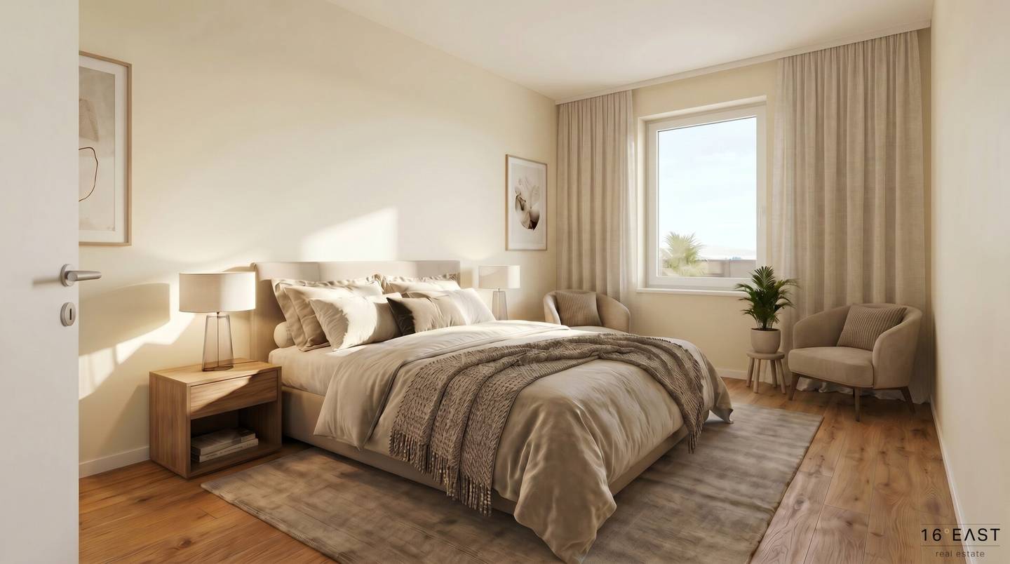 Four room new build in the attic with approx 62 m² terrace commission free for buyers
