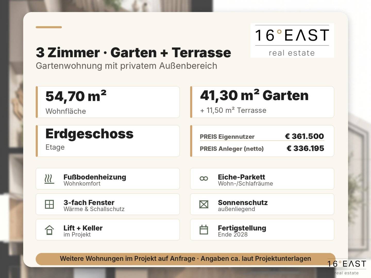 3-Zimmer-Neubau mit Garten & Terrasse | provisionsfrei für Käufer