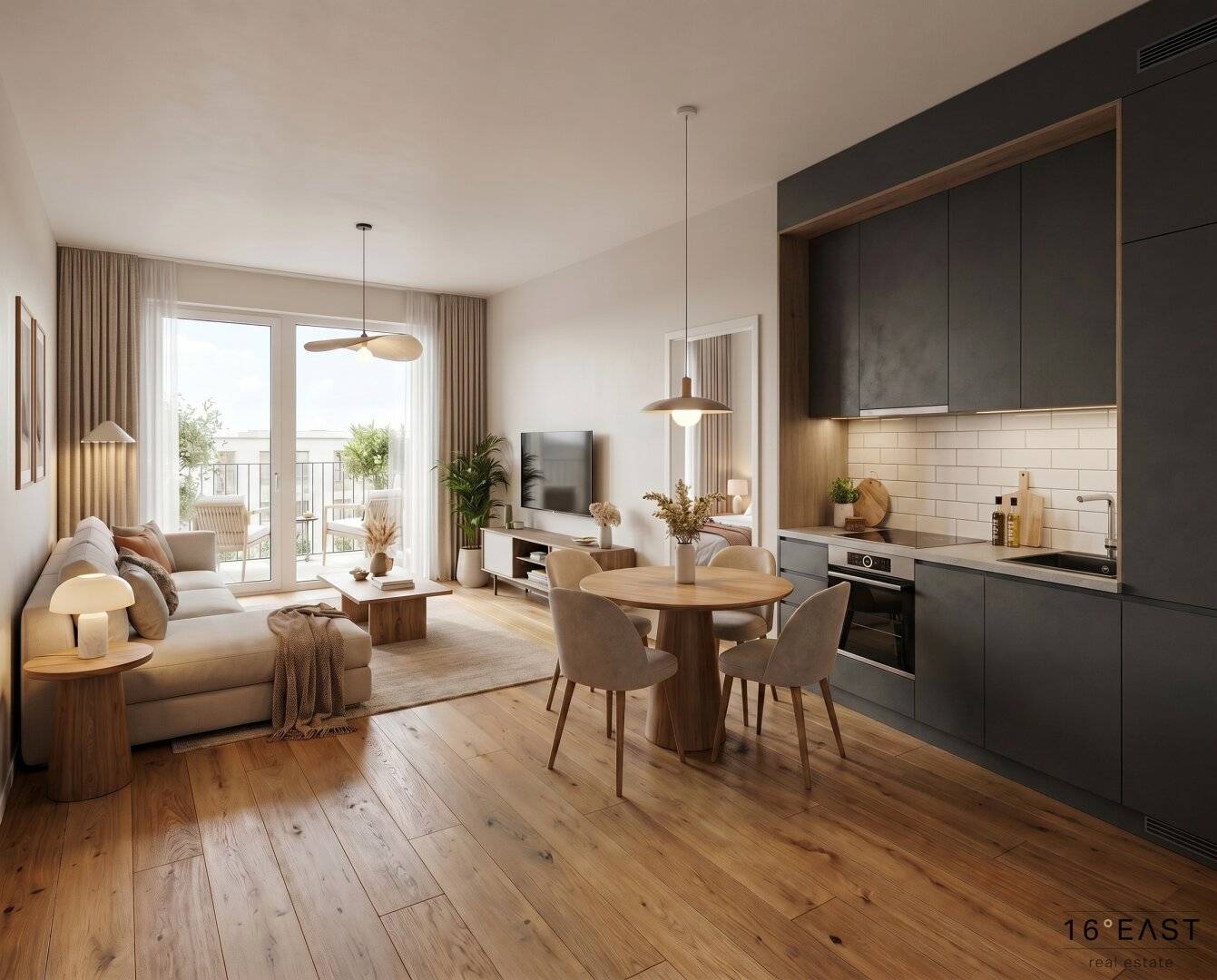 2-Zimmer-Neubauwohnung mit Loggia & Balkon