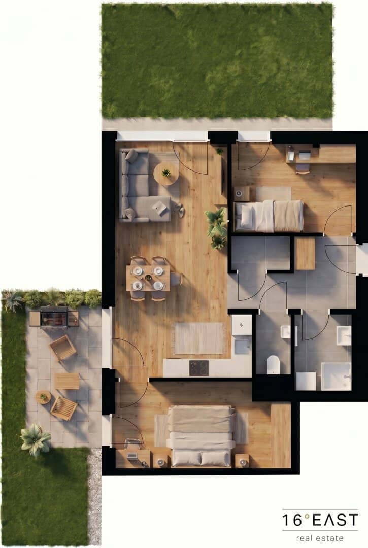 3 room new build with garden and terrace | commission-free for buyers