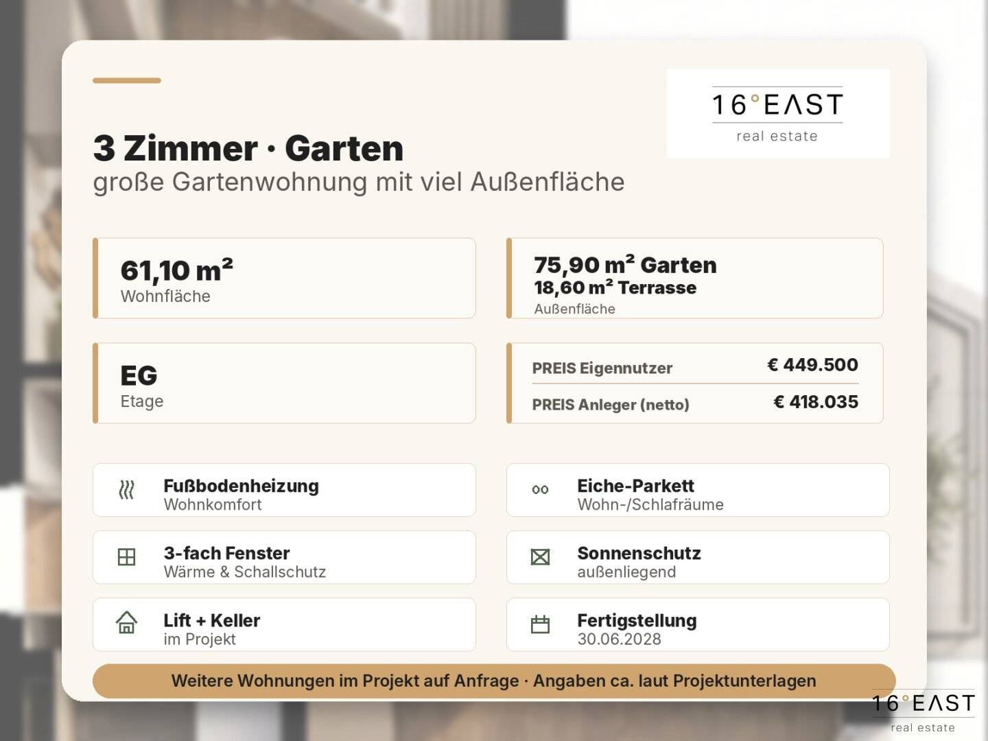 3-Zimmer-Neubauwohnung mit großem Garten & Terrasse | provisionsfrei für Käufer