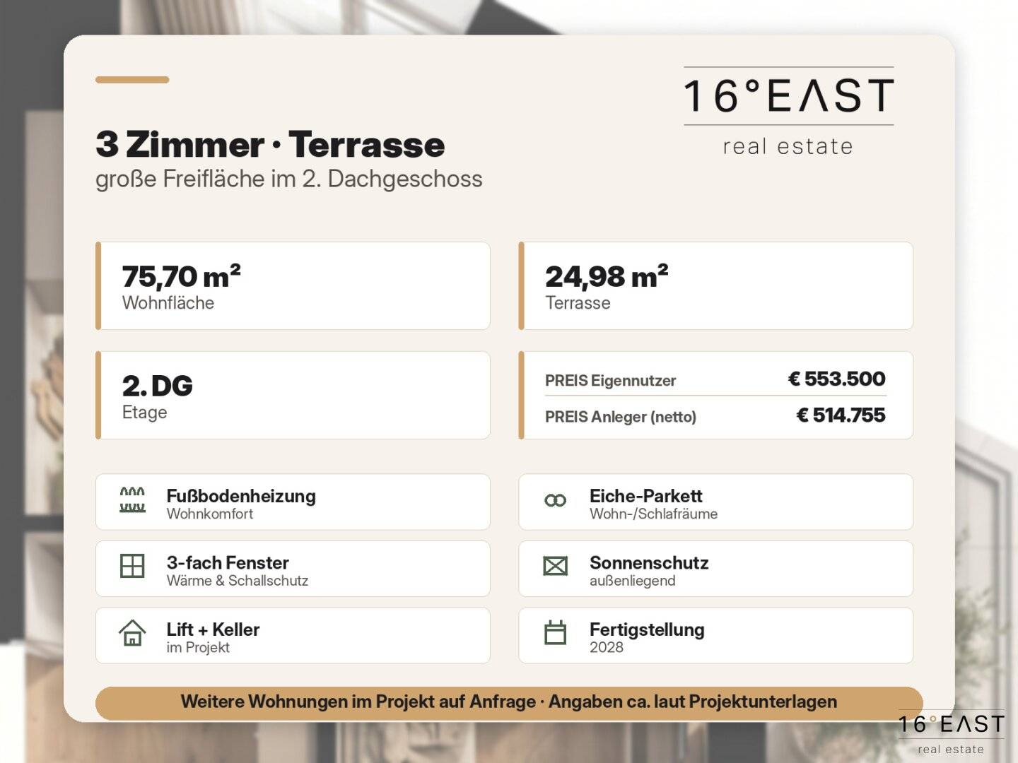 3 room attic apartment with large terrace | commission free for buyers