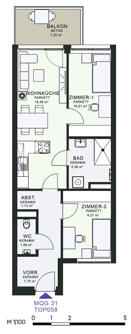 Modernes Wohnen im Neubau – Erstbezug im MQG