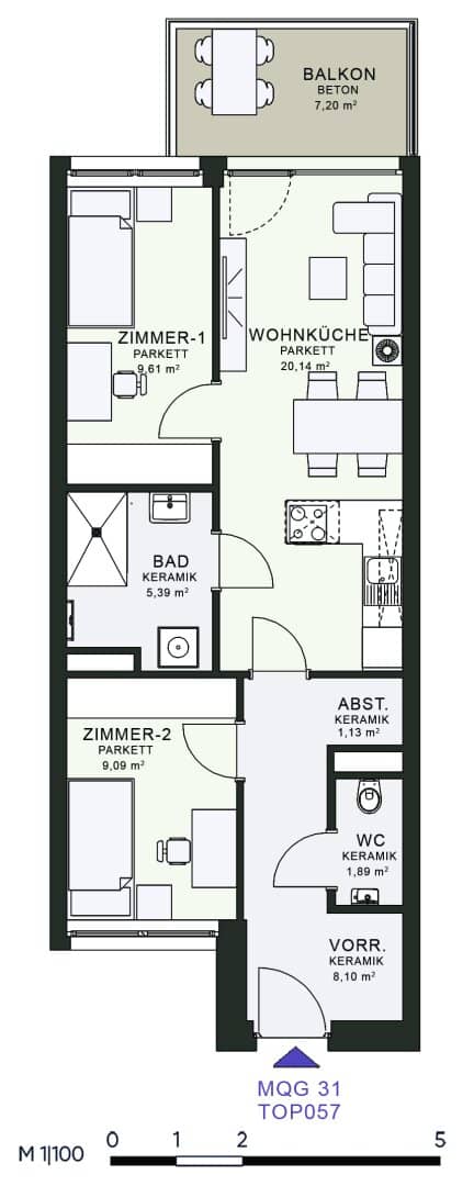 Modernes Wohnen im Neubau – Erstbezug im MQG