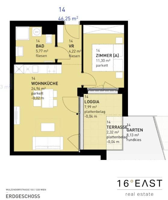 New construction project || 2-room apartment with a large private garden and terrace ||