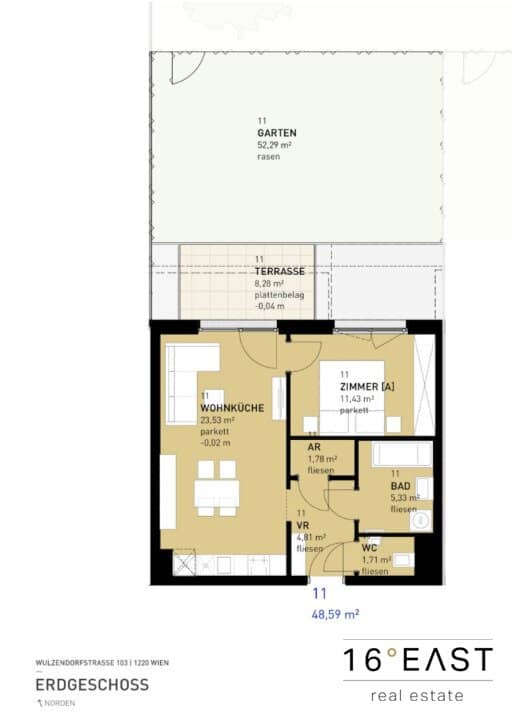 New construction project || two room apartment with large private garden and terrace ||