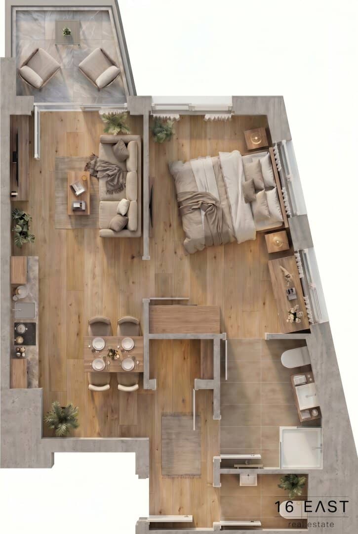 Commission free new build with 45 m² | 2 rooms with balcony