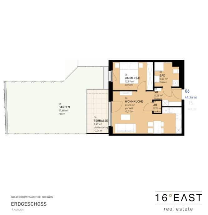 New construction project || 2-room apartment with large private garden &amp; terrace ||