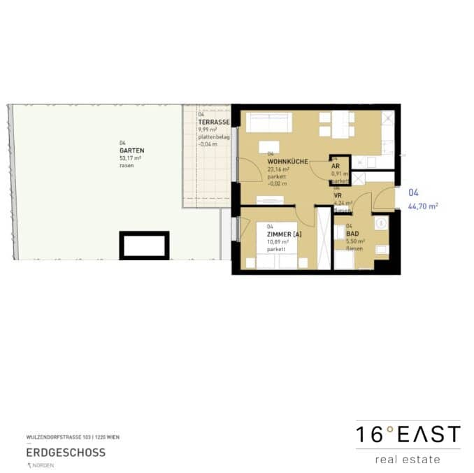 New construction project || 2 room apartment with large private garden and terrace ||