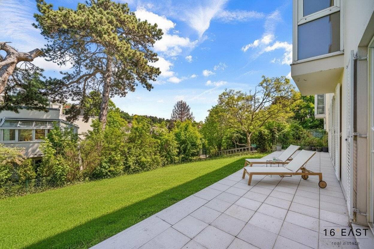 Moderne 3-Zimmer-Gartenwohnung in Grünruhelage mit Terrassen, Garten & Garage