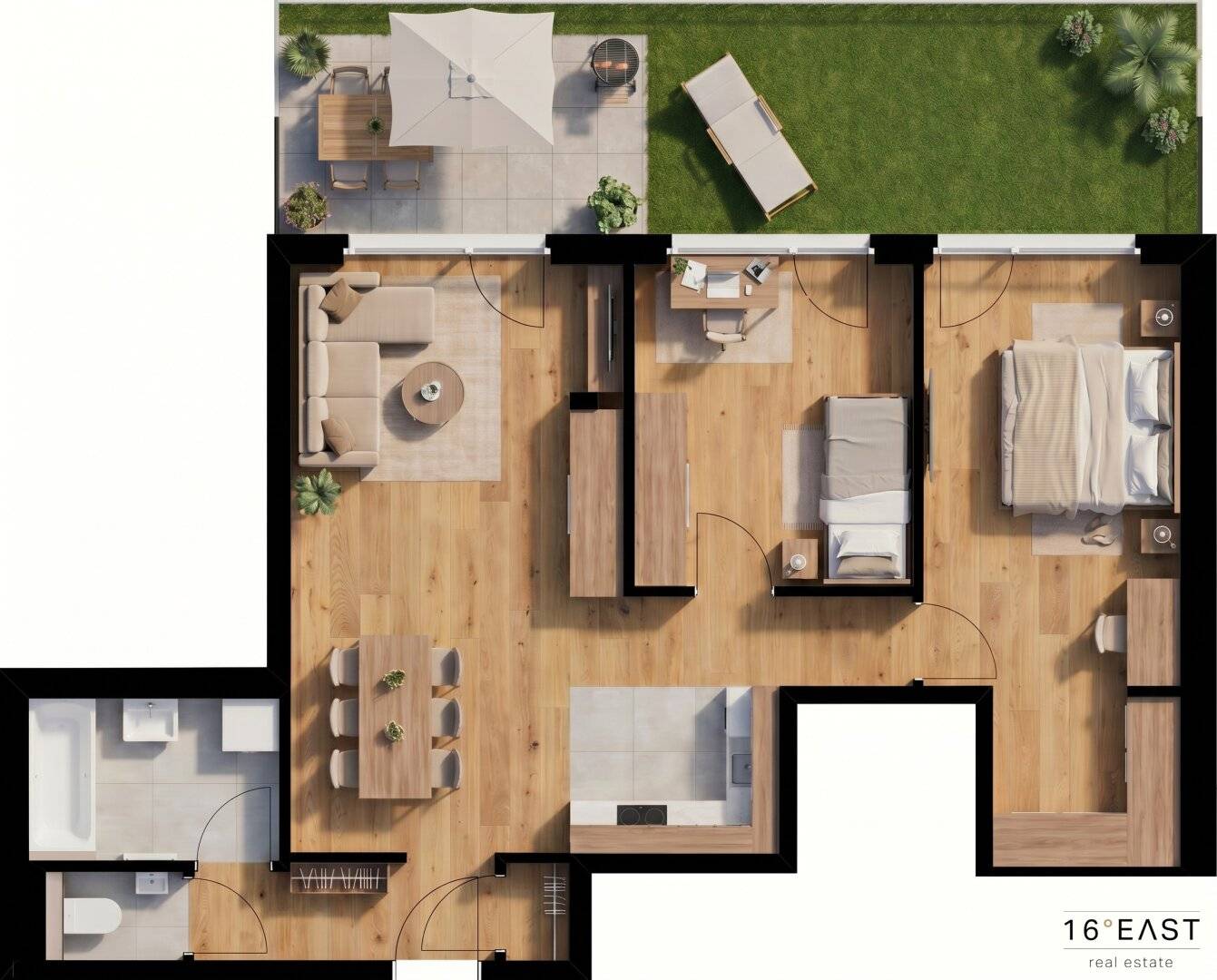 3-Zimmer-Gartenwohnung im Neubau | Terrasse & Eigengarten