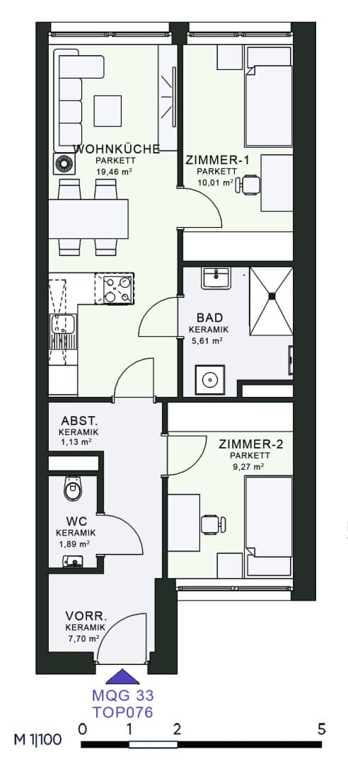 Modernes Wohnen im Neubau – Erstbezug im MQG